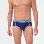 3 Pack Athletic Contour Pouch Brief // Navy Blue (Large: 34-36")