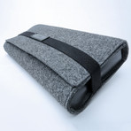 Portable Charging Station Folio with Built-in Battery // Grey Felt