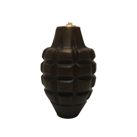 Hand Grenade Oil Lamp // Natural Pineapple