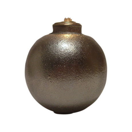 Hand Grenade Oil Lamp // Silver Ball