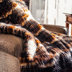 Red Fox Tail Throw Blanket