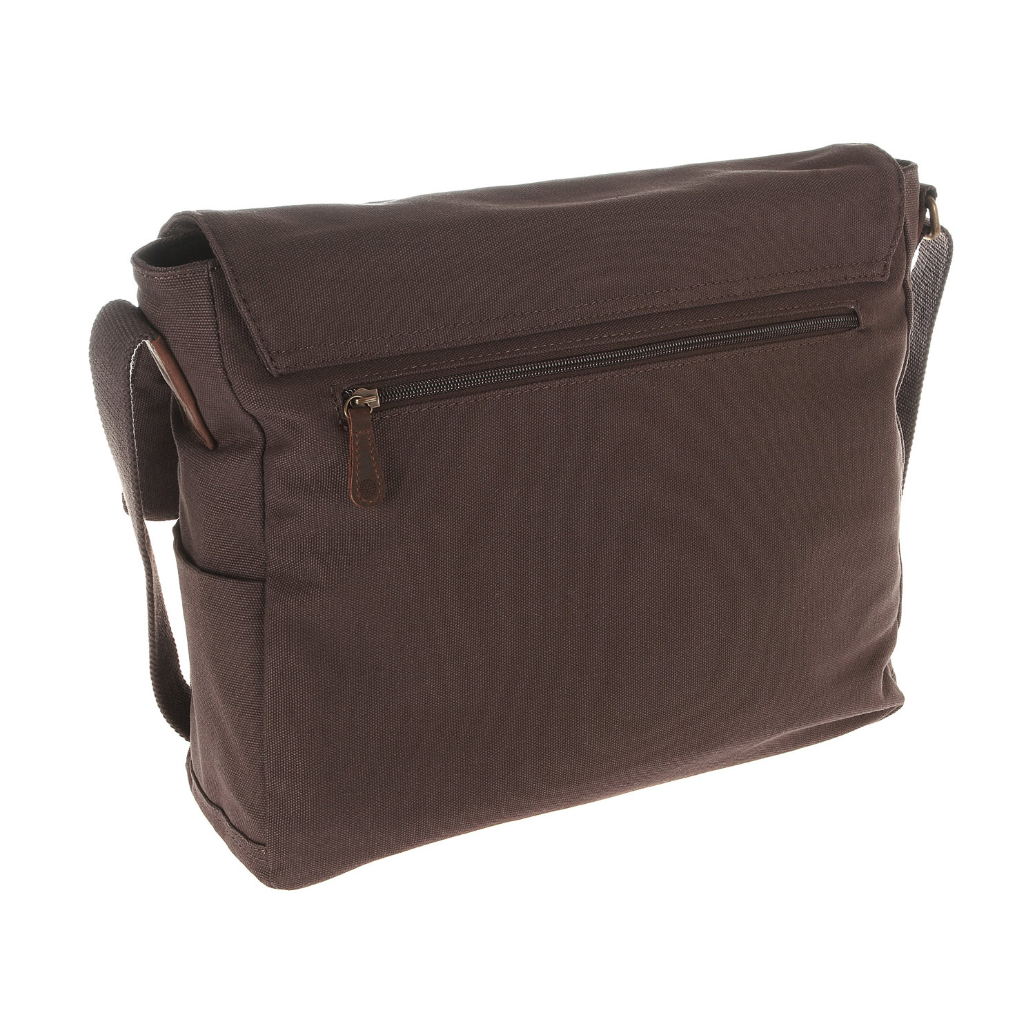 Hoxton Canvas + Leather Messenger Bag // Woodland Brown - Conkca London ...