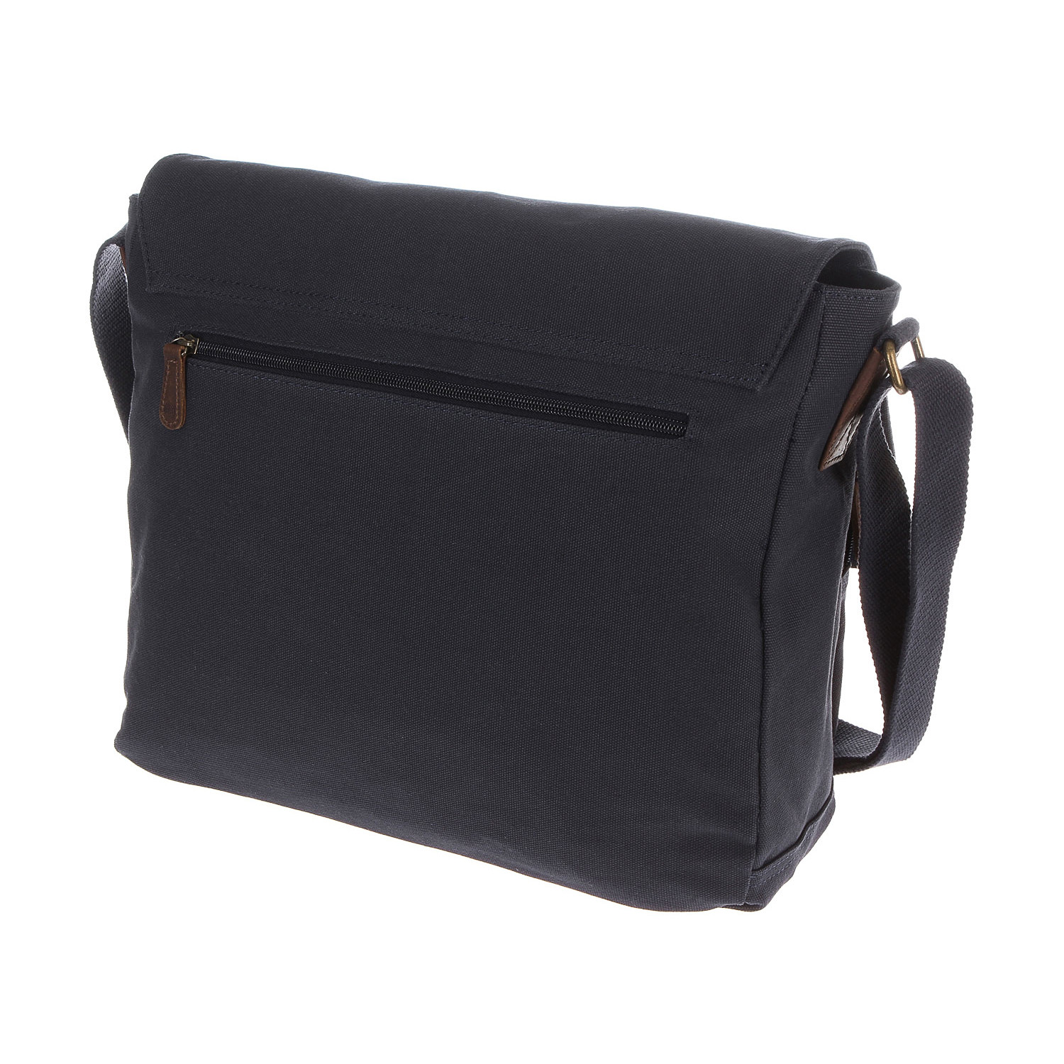 Hoxton Canvas + Leather Messenger Bag // Navy - Conkca London - Touch ...