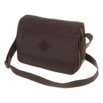 Portobello Canvas + Leather Messenger Bag // Woodland Brown