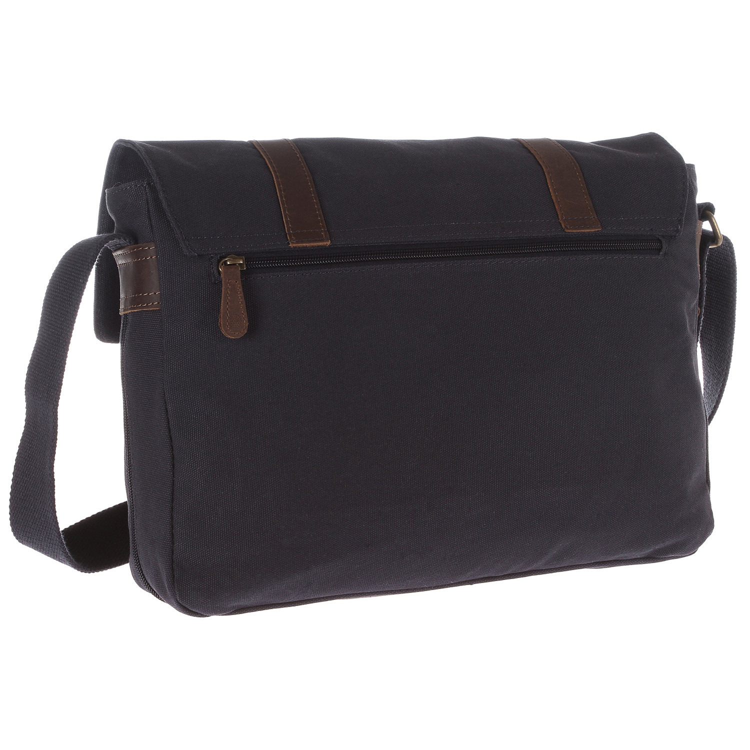 Borough Canvas and Leather Messenger Bag // Navy - Conkca London ...
