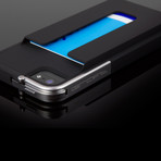 Leverage iPhone 5/5S Case // White, Rose Gold (Case w/ CC Holder + Headphone Wrap)