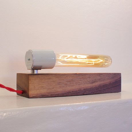 Spring of Goliath Lamp // Walnut (Cord: Red)