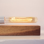 Spring of Goliath Lamp // Walnut (Cord: Red)