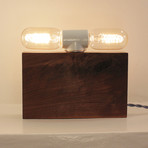 Double Vision Lamp // Walnut (Cord: Red)