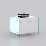 Il Vetro Side Table (White High Gloss)