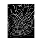 New Orleans City Map (Black)