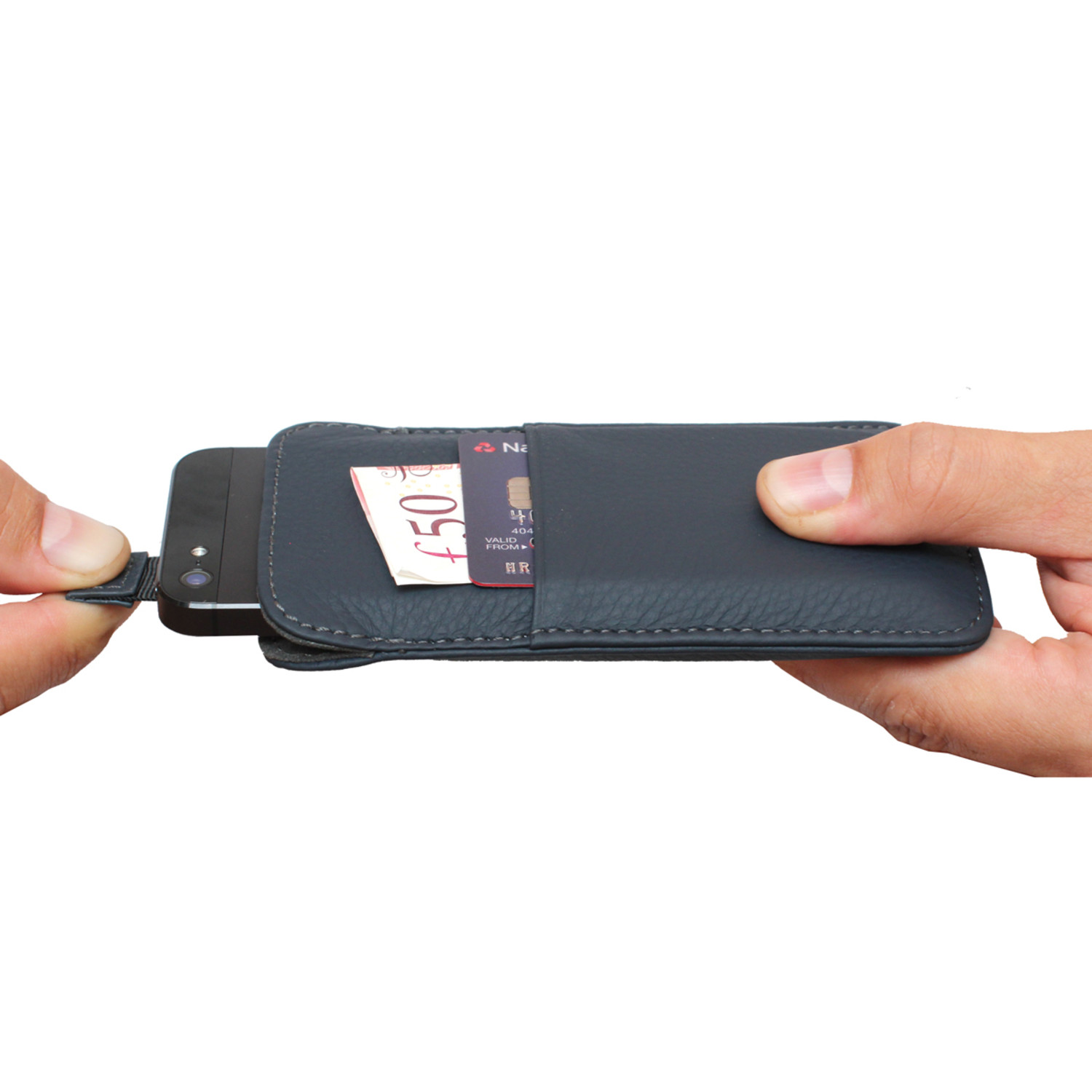 Windsor Wallet Sleeve iPhone 5 // Navy - VaultSkin - Touch of Modern