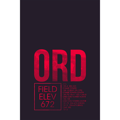 ORD // Chicago (Print - 12" x 18")