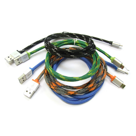 Retro Cables // Micro to USB (Green)