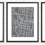 Philadelphia City Map (Black)