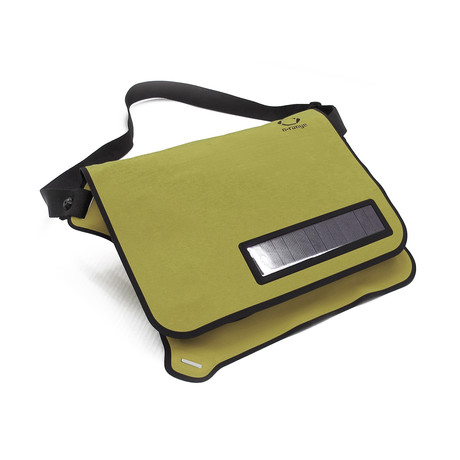 Flat Solar Messenger Bag  // Green