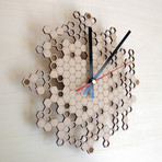 Honeycomb Clock // Engraved