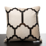 Cream & Cola Islamic Pattern Cow Hide Pillow