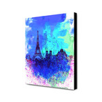 Paris Watercolor Skyline (15"W x 20"H)
