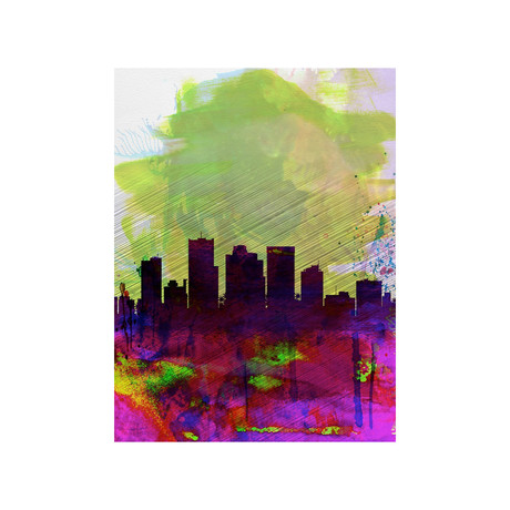 Phoenix Watercolor Skyline 1 (15"W x 20"H)