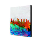 Houston Watercolor Skyline (15"W x 20"H)