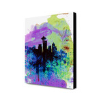 Seattle Watercolor Skyline 1 (15"W x 20"H)