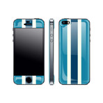 Glow Gel Skin for iPhone 5/5S // Striped Blue