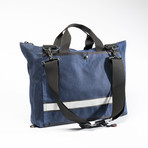 Velo Briefcase (Waxed Canvas Navy / Xpac Black)