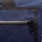 Velo Briefcase (Waxed Canvas Navy / Xpac Black)