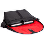 Medium Zero Messenger Bag with 13” Laptop Sleeve (Cordura Black / Xpac Red)