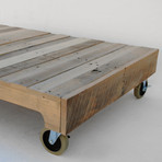 Reclaimed Coffee Table on Casters