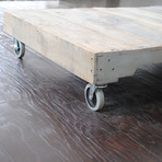 Reclaimed Coffee Table on Casters