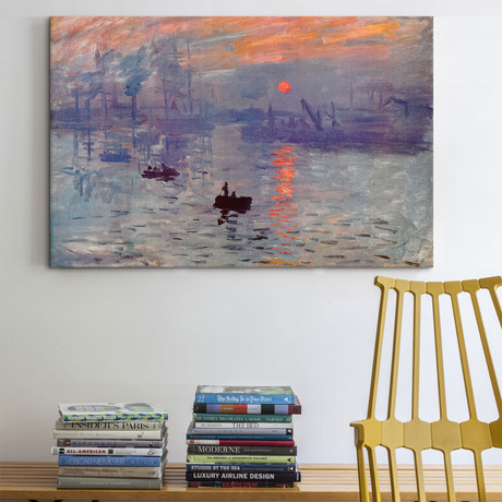 Sunrise Impression by Claude Monet (26"W x 18"H x 0.75"D)