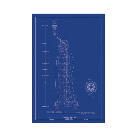 Statue of Liberty Blueprint Section