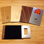 Minimalist Wallet w/ Bottle Opener (Walnut + Bottle Opener)