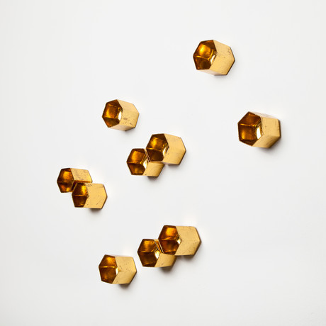Beehive Wall Play // Gold // Set of 10