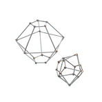 Polyhedron Table Sculptures (5"L x 5"W x 4"H)