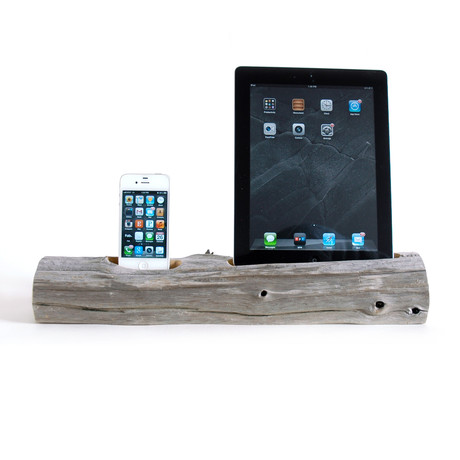 Driftwood Docking Station // iPad + Phone (iPad 2/3 + iPhone 4)