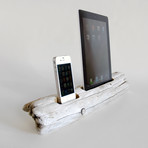 Driftwood Docking Station // iPad + Phone (iPad 2/3 + iPhone 5/6/6+)