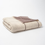 Double Faced Square Pattern Cashmere Blend Throw