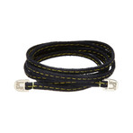 Suede Wrap Bracelet (Black/Neon Yellow)