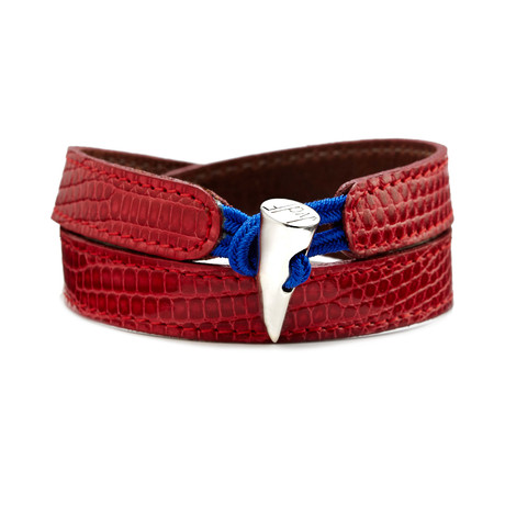 Lizard Toggle Wrap Bracelet (Ruby)