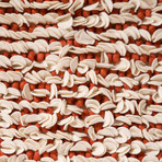 Handmade Textured Wool Shag // Orange (2' x 3')
