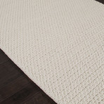 Textured Ultra Plush Wool // Ivory Crisscross (5' x 8')