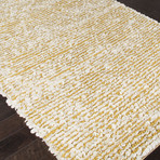 Handmade Textured Wool Shag // Yellow (2' x 3')