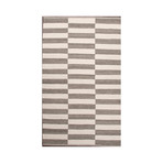 Flat-Weave Durable Wool // Gray & Ivory (4' x 6')