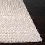 Textured Ultra Plush Wool // Ivory Crisscross (5' x 8')