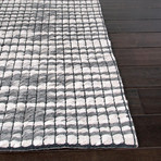 Textured Ultra Plush Wool // Multi-Gray Squares (5' x 8')