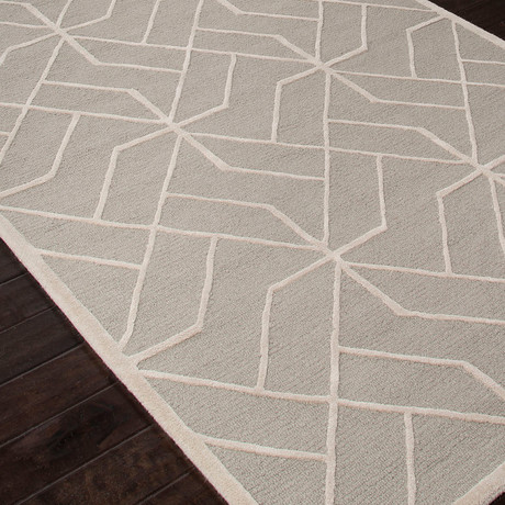 Hand-Tufted Looped & Cut Wool // Gray/Ivory (5' x 8')