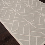 Hand-Tufted Looped & Cut Wool // Gray/Ivory (4' x 6')